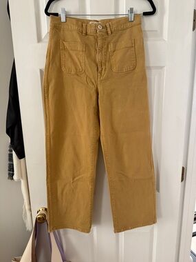 Madewell Women’s Straight-Leg Workwear Pants in Mustard